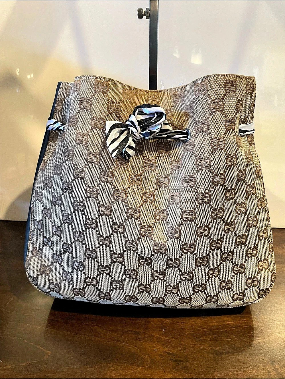 Gucci GG Monogram Pouch Brown & Black